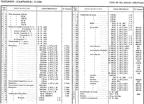 Campanela U-1546; Telefunken (ID = 279358) Radio