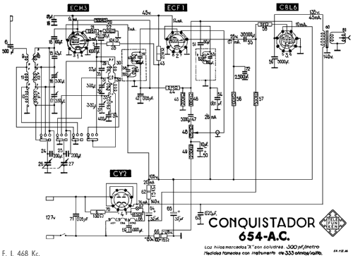 Conquistador 654AC; Telefunken (ID = 284196) Radio