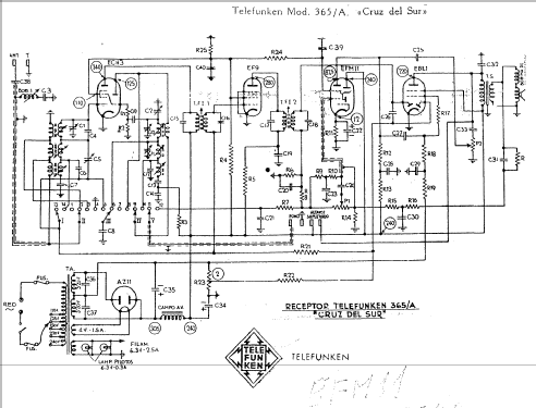 Cruz del Sur 365-A; Telefunken (ID = 257739) Radio