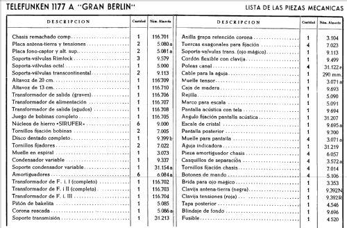 Gran Berlin 1177A; Telefunken (ID = 318809) Radio