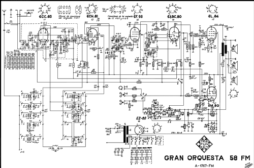 Gran Orquesta 58 FM A-1767-FM; Telefunken (ID = 652014) Radio