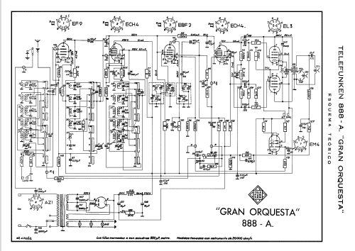 Gran Orquesta 888A; Telefunken (ID = 597798) Radio