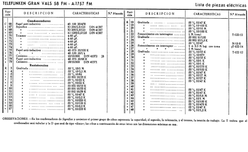 Gran Vals 58 FM A1757FM; Telefunken (ID = 564092) Radio
