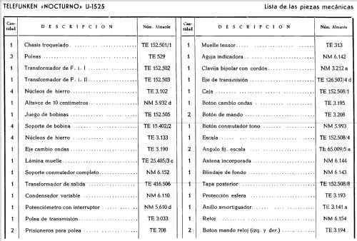 Nocturno U1525; Telefunken (ID = 279788) Radio