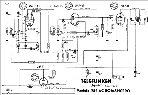 Romancero 954AC; Telefunken (ID = 216008) Radio