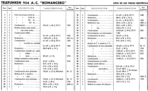 Romancero 954AC; Telefunken (ID = 273089) Radio