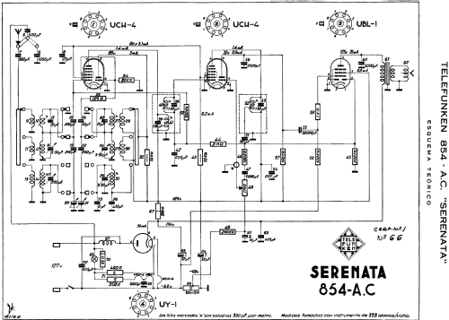 Serenata 854AC; Telefunken (ID = 280078) Radio