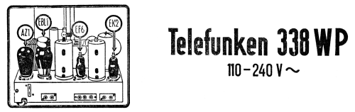 338WP ; Telefunken; Wien (ID = 2467649) Radio