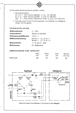 Anpaßmeßgerät FaM 100/1; Telefunken; Wien (ID = 3048451) Equipment