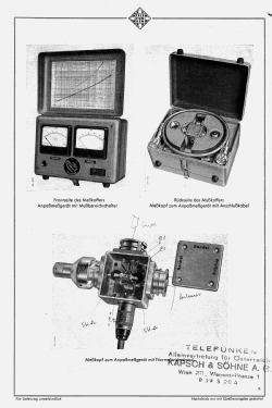 Anpaßmeßgerät FaM 100/1; Telefunken; Wien (ID = 3048452) Equipment