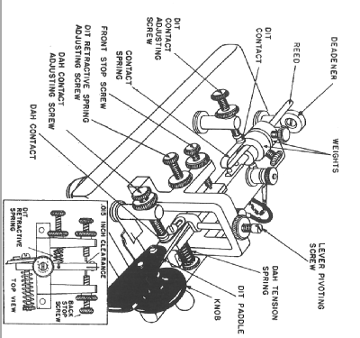 Semi Automatic Morse Telegraph Key 810; Telegraph Apparatus (ID = 1862216) Morse+TTY
