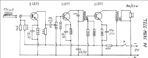 Transistor Telefonverstärker Tele-Merc 70; TeleMerc Marke (ID = 1448957) Ampl/Mixer