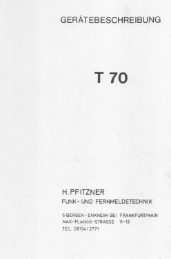 T70; Teletron-Pfitzner, (ID = 2957992) Commercial TRX