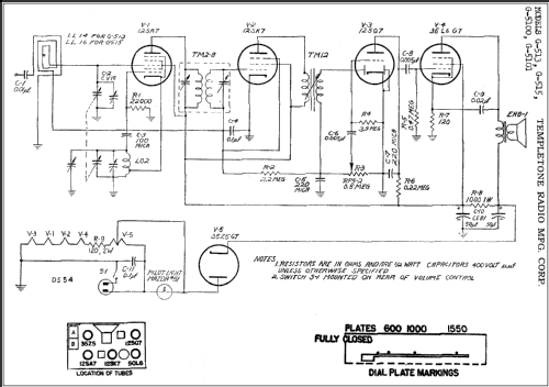 G-5101 ; Templetone Radio Mfg (ID = 310291) Radio