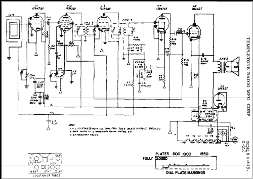 G-615 ; Templetone Radio Mfg (ID = 310278) Radio