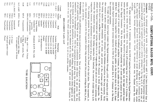 G-723 ; Templetone Radio Mfg (ID = 310298) Radio