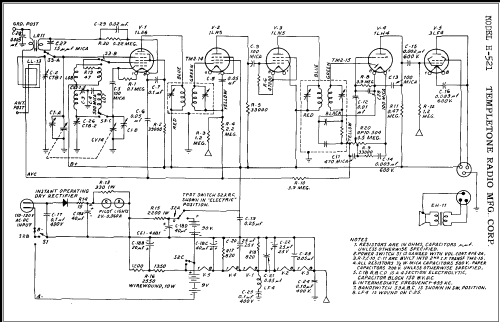 H-521 ; Templetone Radio Mfg (ID = 310650) Radio