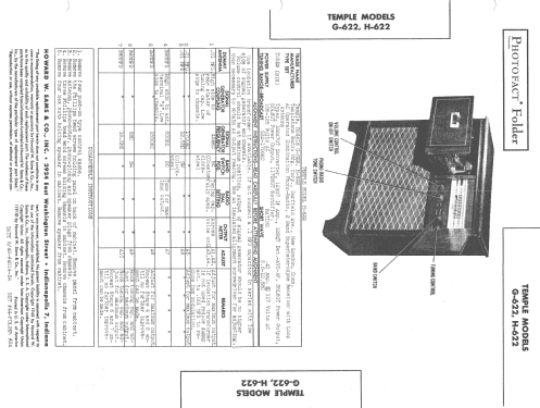 G-622 ; Templetone Radio Mfg (ID = 1390760) Radio