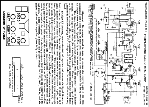 Temple E-510 ; Templetone Radio Mfg (ID = 486814) Radio