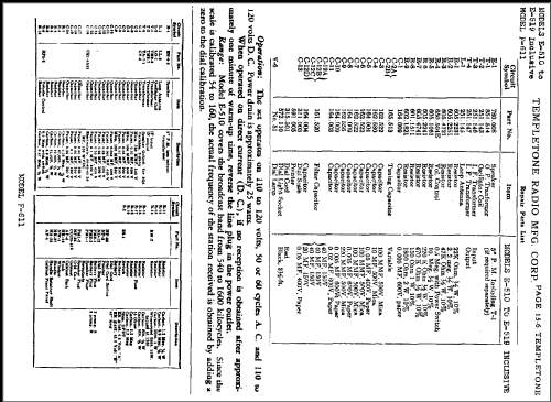 Temple E-510 ; Templetone Radio Mfg (ID = 486815) Radio
