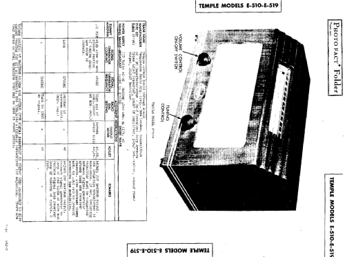 Temple E-514 ; Templetone Radio Mfg (ID = 487017) Radio