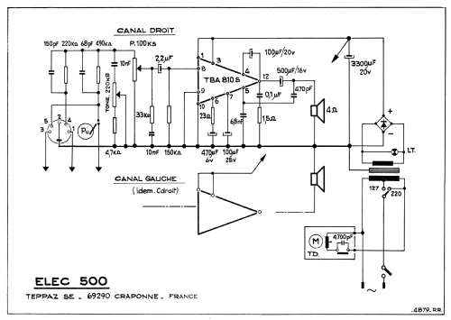 Électrophone Elec 500; Teppaz; Lyon (ID = 1453864) R-Player