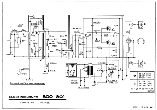 Électrophone stéréo 801; Teppaz; Lyon (ID = 1453867) R-Player