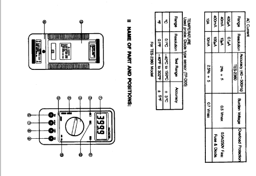 Digital Multimeter TES-2340; TES Electrical (ID = 2191485) Equipment