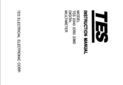 Digital Multimeter TES-2350; TES Electrical (ID = 2191497) Equipment