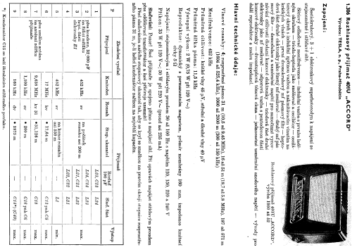 Accord 401U; Tesla; Praha, (ID = 96786) Radio