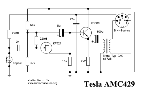 AMC420; Tesla; Praha, (ID = 579952) Microphone/PU