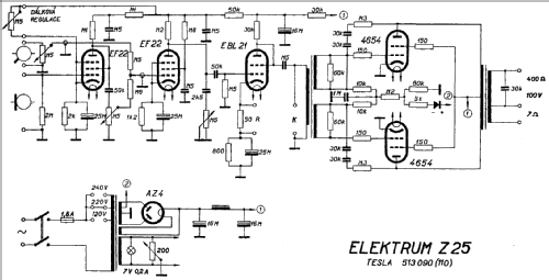 Elektrum Z25 513090; Tesla; Praha, (ID = 489724) Ampl/Mixer