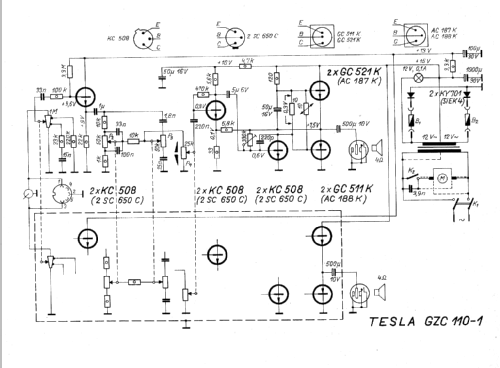 Stereo Turntable GZC110; Tesla; Praha, (ID = 339890) Ton-Bild