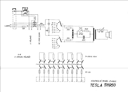 Kontrolni panel Z-4800 511 950; Tesla; Praha, (ID = 494762) Misc