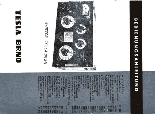 Q Meter BM211A; Tesla; Praha, (ID = 2229386) Equipment