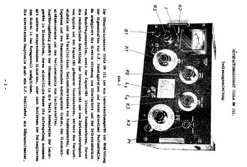 Q Meter BM211A; Tesla; Praha, (ID = 2229387) Equipment