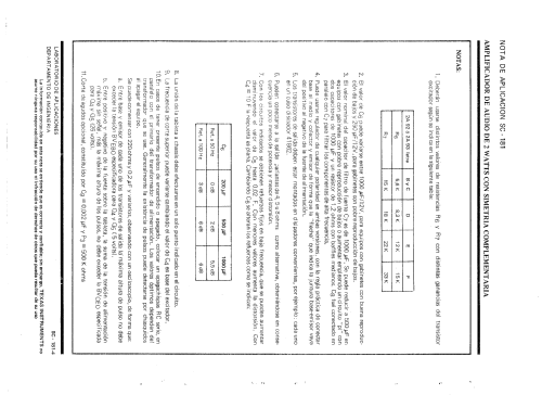 Amplificador de Audio de 2 w con Simetría Complementaria SC-181; Texas Instruments (ID = 1708543) Kit