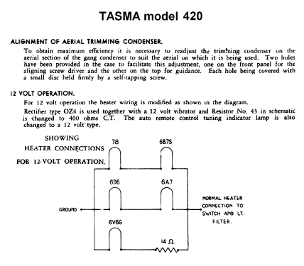 Tasma 420; Thom & Smith Pty. (ID = 759642) Autoradio