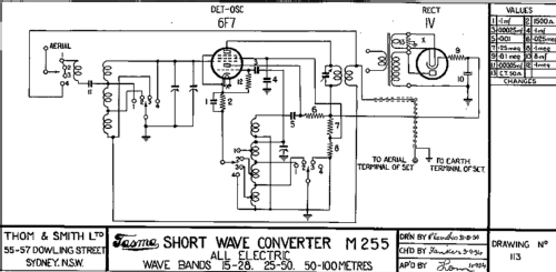 Short Wave Converter 255; Thom & Smith Pty. (ID = 1846483) Adapter