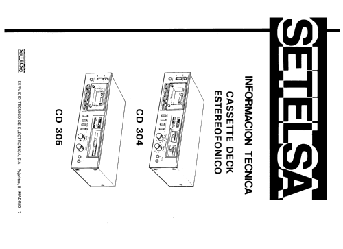 Cassette Deck Estereofónico CD-304; Thomson Española S.A (ID = 2481506) Ton-Bild