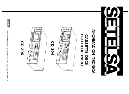 Cassette Deck Estereofónico CD-304; Thomson Española S.A (ID = 2481506) Sonido-V