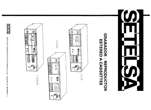 Cassette Deck Estereofónico CD-307; Thomson Española S.A (ID = 2471522) R-Player