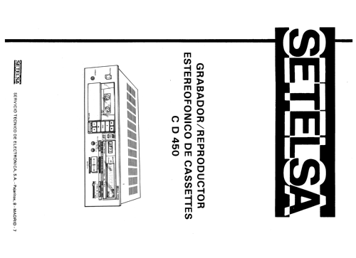 Cassette Deck Estereofónico CD-450; Thomson Española S.A (ID = 2470696) Enrég.-R