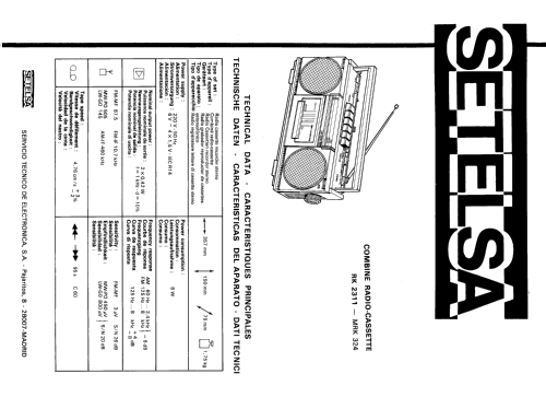 RK-2311 ; Thomson Española S.A (ID = 2467366) Radio