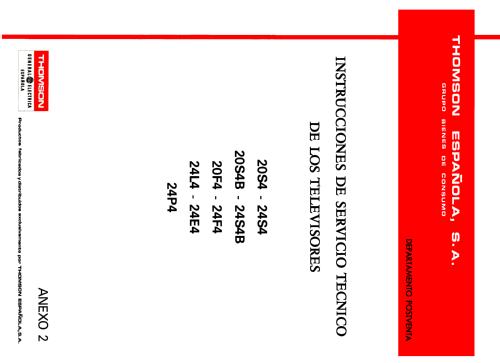 Thomson-General Eléctrica 24P4 Ch= X50 /8; Thomson Española S.A (ID = 2492740) Fernseh-E