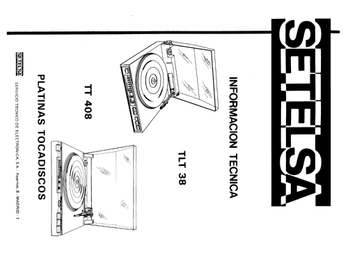 Platina Tocadiscos Tangencial TLT-38; Thomson Española S.A (ID = 2472589) Radio