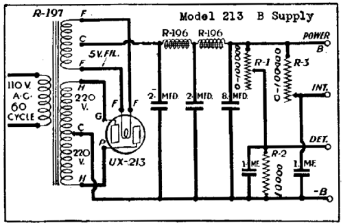 B-Supply 213; Thordarson Electric (ID = 716369) Power-S