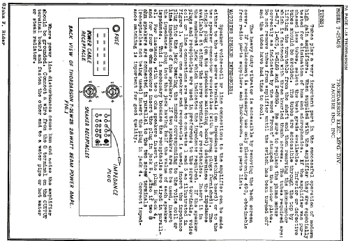 T-25W28 ; Thordarson Electric (ID = 837104) Ampl/Mixer