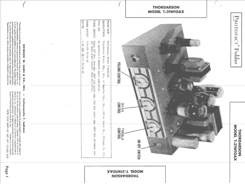 T-31W10-AX ; Thordarson Electric (ID = 1509691) Ampl/Mixer