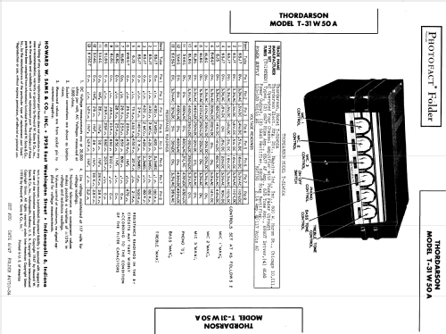 T-31W50A ; Thordarson Electric (ID = 840442) Ampl/Mixer